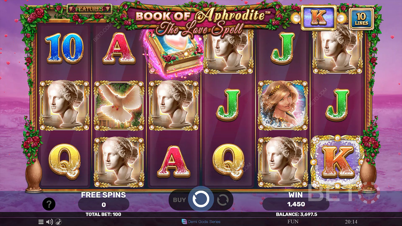 Book Of Aphrodite - Το ξόρκι της αγάπης κριτική από BETO Slots
