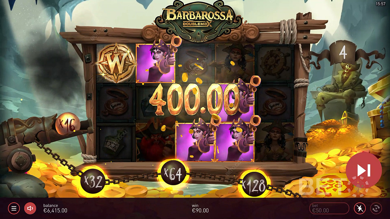 Κερδίστε 20.000 φορές το στοίχημά σας στον κουλοχέρη Barbarossa DoubleMax!