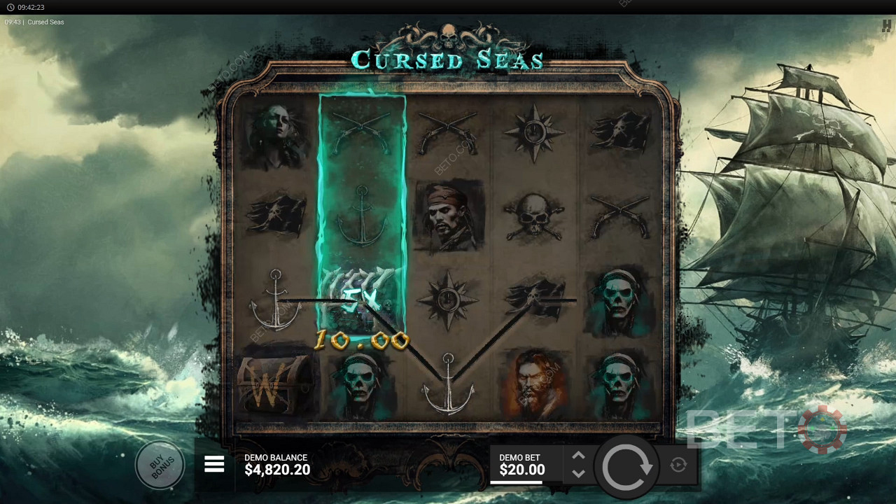 Κερδίστε 12,500 Το στοίχημά σας στο Cursed Seas Video Slot!