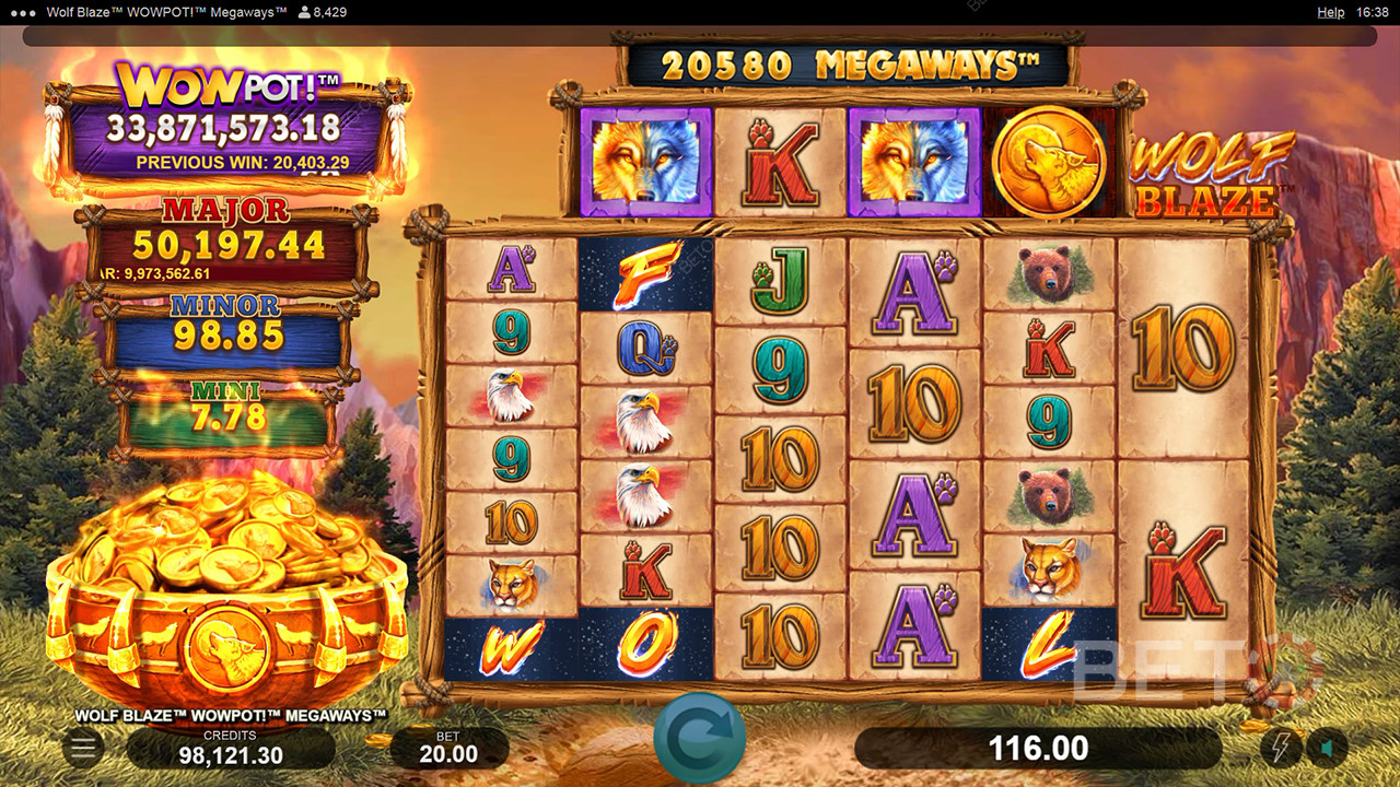 Wolf Blaze WOWPOT! Megaways Ανασκόπηση από BETO Slots