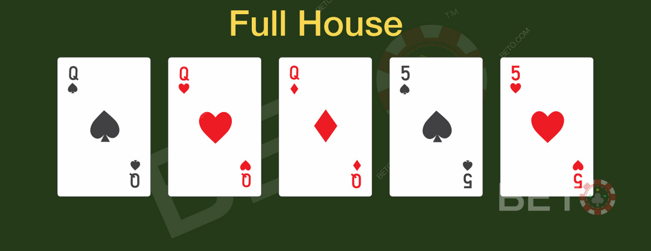 Το full house είναι ένα καλό χέρι πόκερ στο διαδικτυακό πόκερ