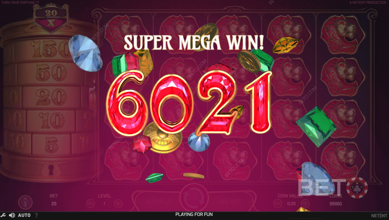 Πετώντας το Super Mega Win στο Turn Your Fortune