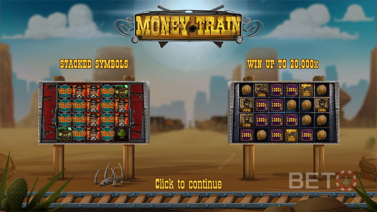 Διασκεδάστε κυνηγώντας ένα μέγιστο κέρδος 20.000x του πονταρίσματός σας στον online κουλοχέρη Money Train.