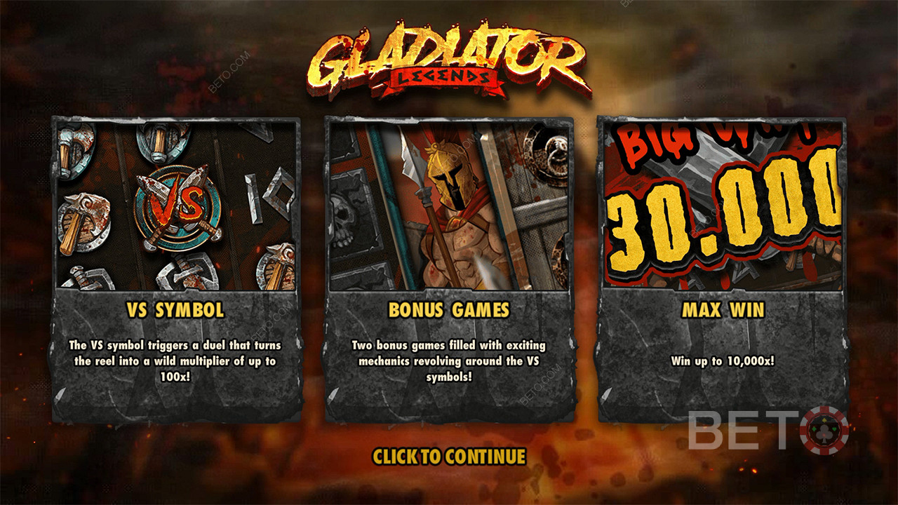 Κερδίστε έως και 10.000 φορές το ποντάρισμά σας στον κουλοχέρη Gladiator Legends