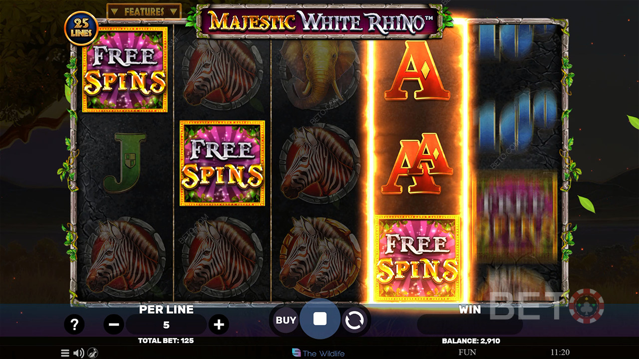 Majestic White Rhino Ανασκόπηση από BETO Slots