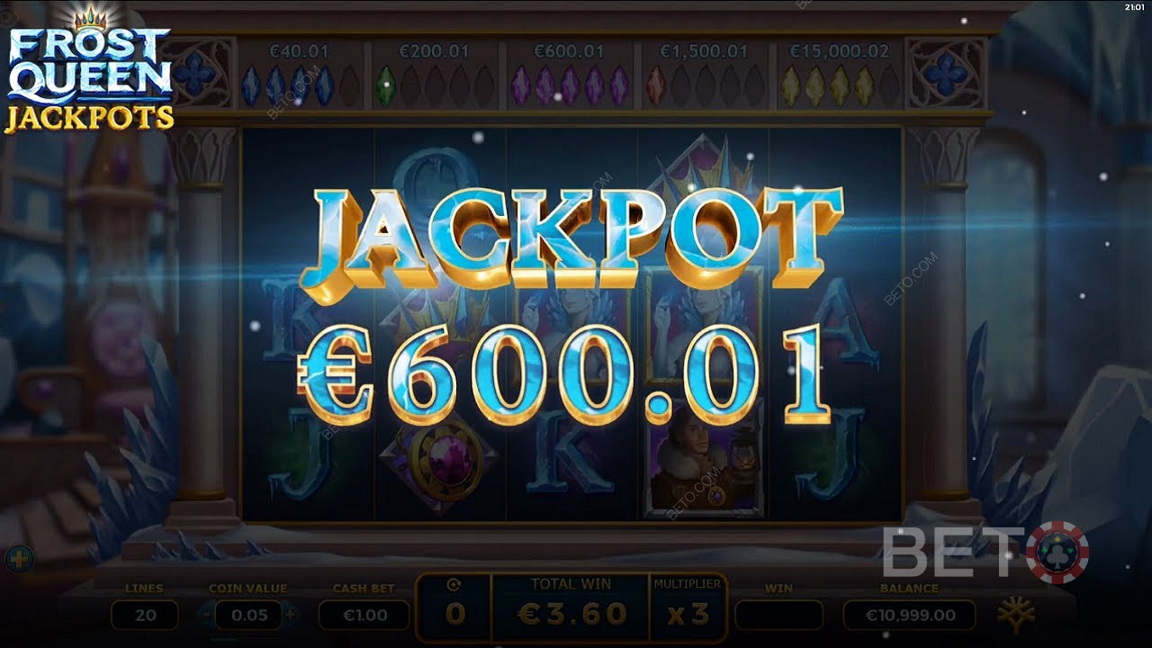 Λήψη τζάκποτ αξίας 600 ευρώ σε Frost Queen Jackpots