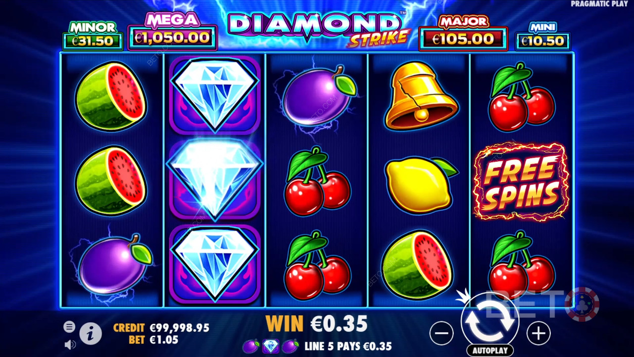 Τα χαρακτηριστικά μπόνους εξηγούνται στο Diamond Strike από το Pragmatic Play