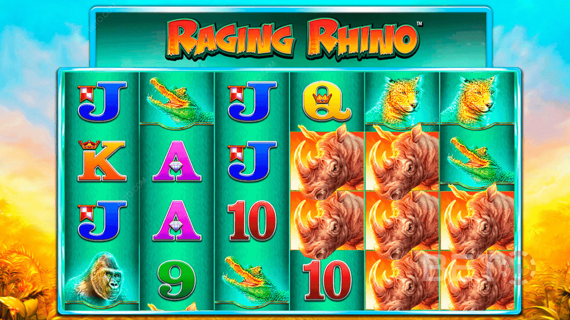 Raging Rhino από την Williams Interac ( WMS ) - σας δίνει έως και 46.656 τρόπους για να κερδίσετε!
