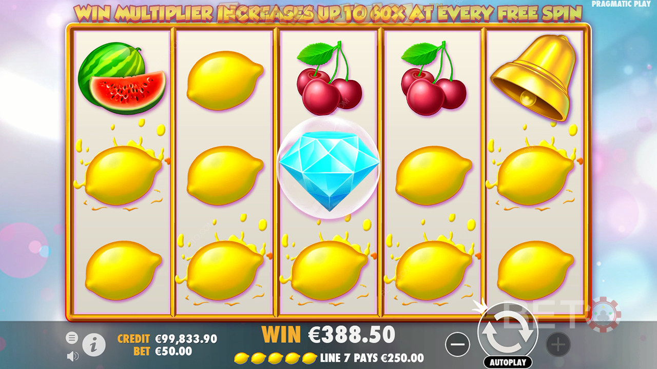 Τα χαρακτηριστικά μπόνους εξηγούνται στο Extra Juicy από το Pragmatic Play