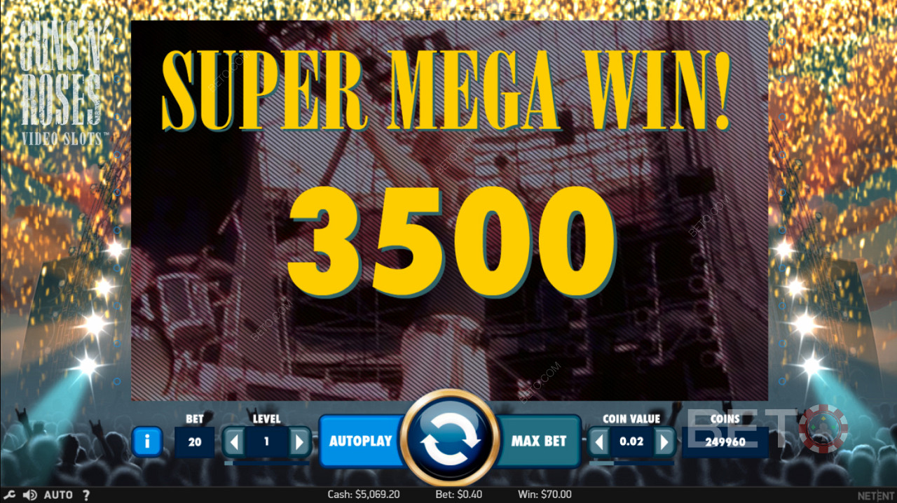 Αποκτώντας το πιο περιζήτητο Super Mega Win στο Guns N