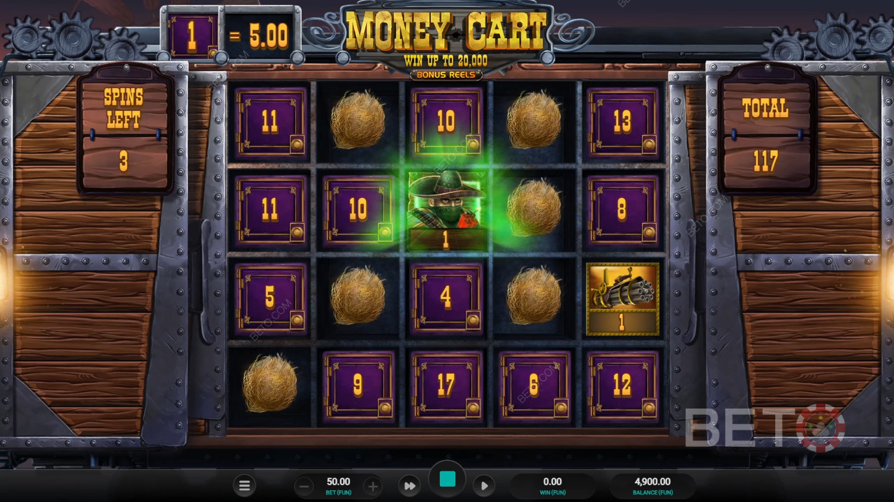 Επισκόπηση τροχών μπόνους Money Cart από BETO Slots
