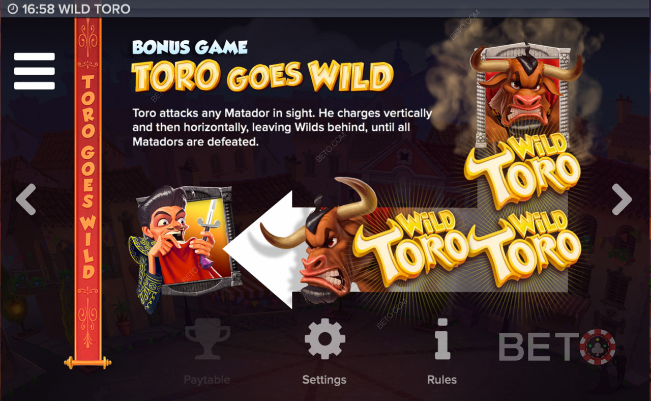 Ειδικές δυνατότητες στην υποδοχή Wild Toro