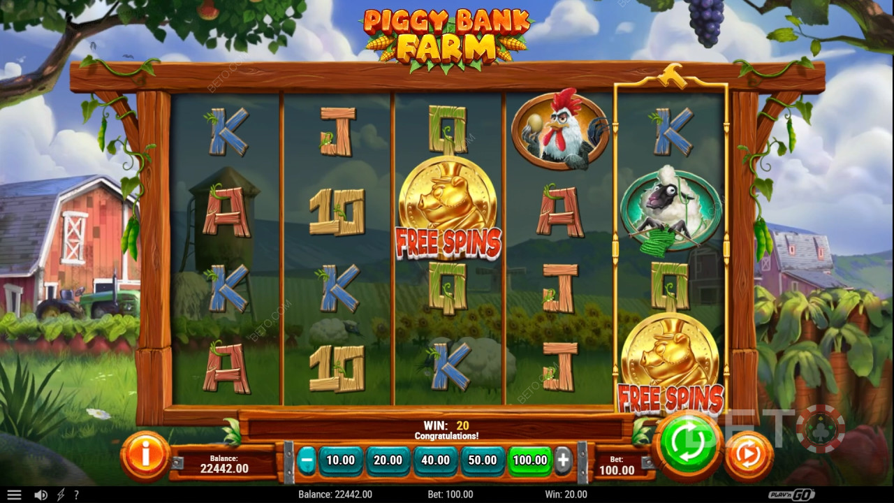 Ανασκόπηση του Piggy Bank Farm από την BETO Slots