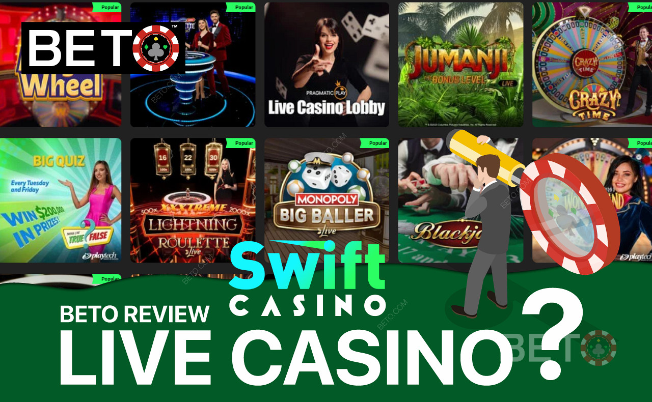 Το Swift Casino σας προσφέρει την ευκαιρία να απολαύσετε ζωντανά παιχνίδια καζίνο