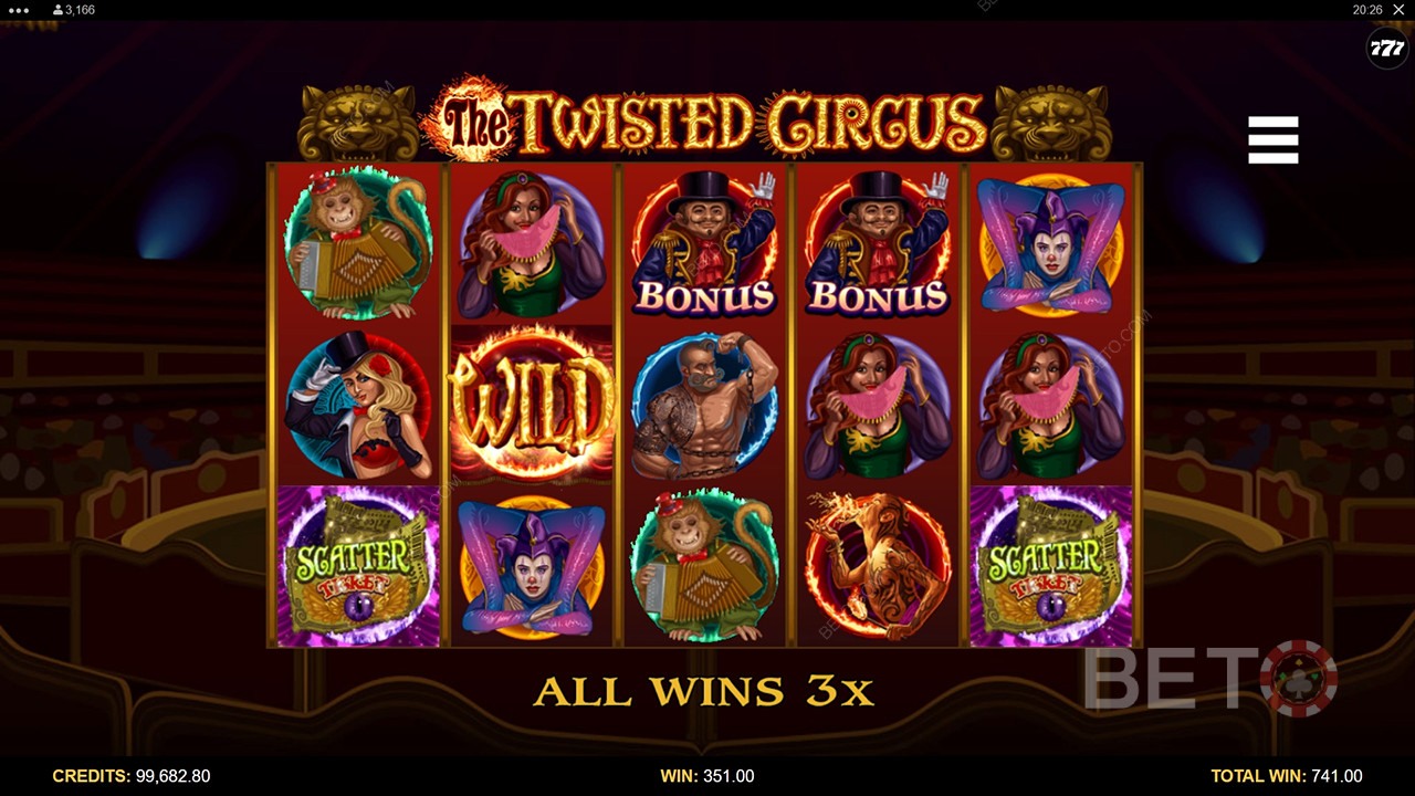 The Twisted Circus: Ένας online κουλοχέρης που αξίζει να τον γυρίσετε;