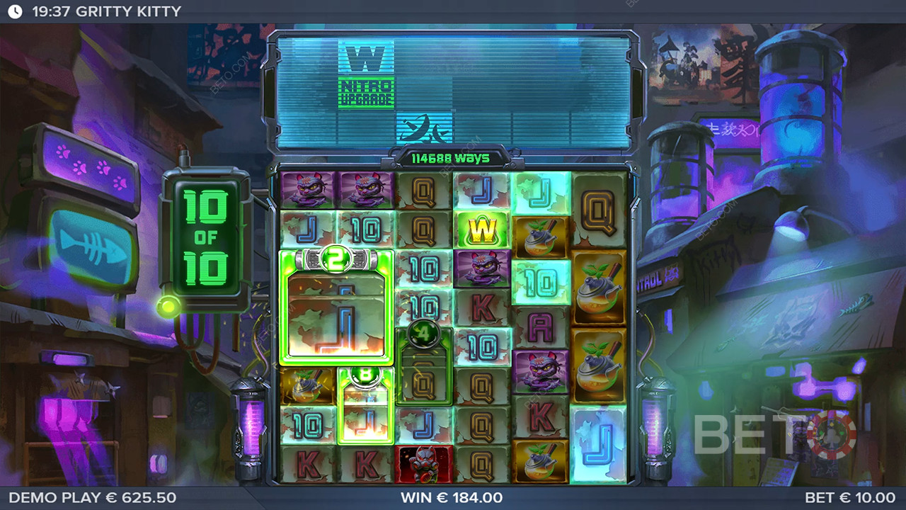 Gritty Kitty of Nitropolis κριτική από BETO Slots