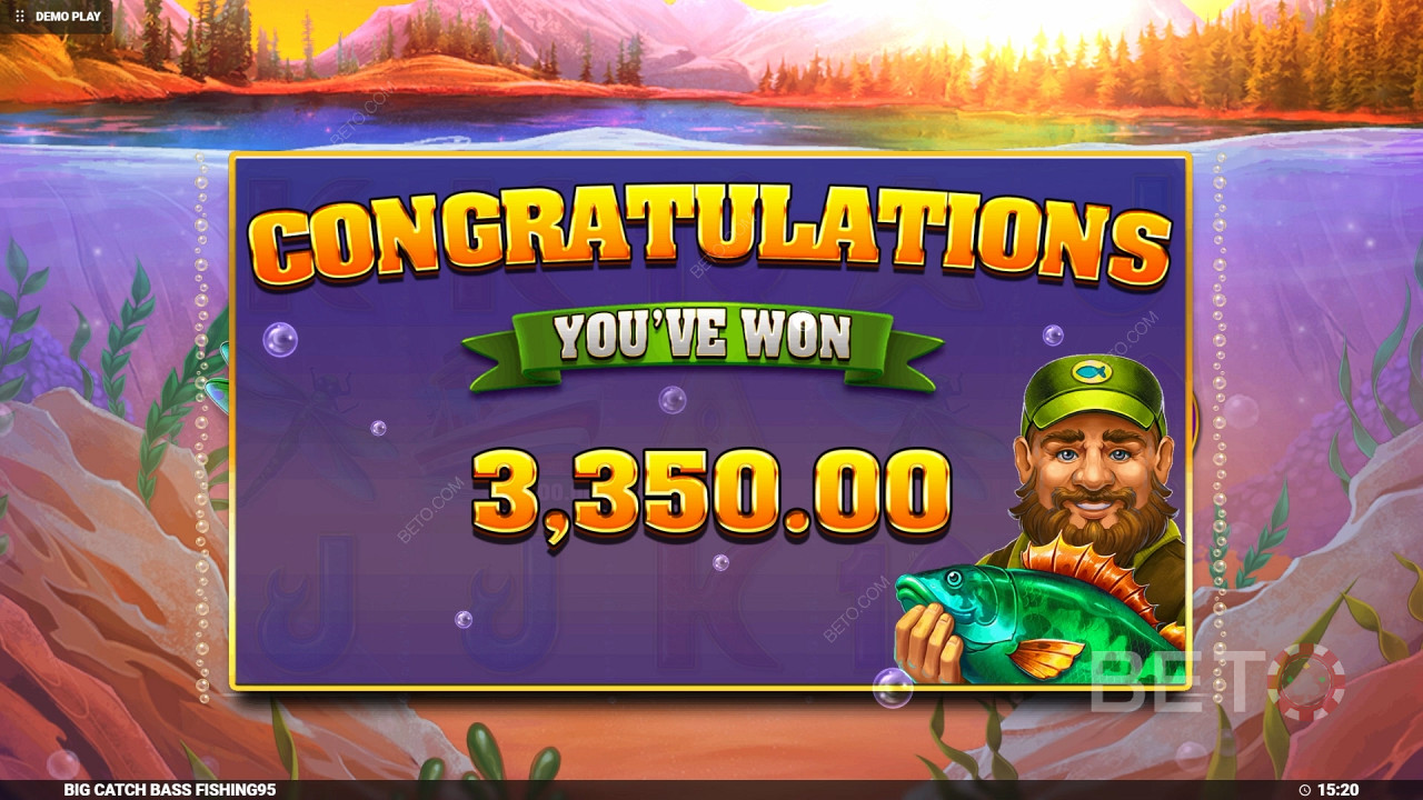 Κερδίστε 4.000x το στοίχημά σας στο Big Catch Bass Fishing Slot Online!