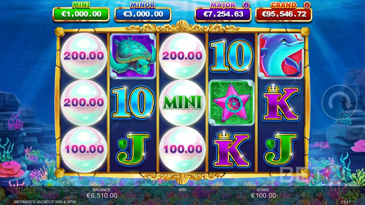 Το Τζάκποτ της Γοργόνας Win & Spin κριτική από την BETO Slots