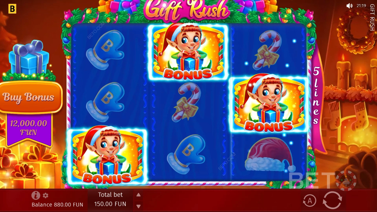 Ανασκόπηση του Gift Rush από την BETO Slots