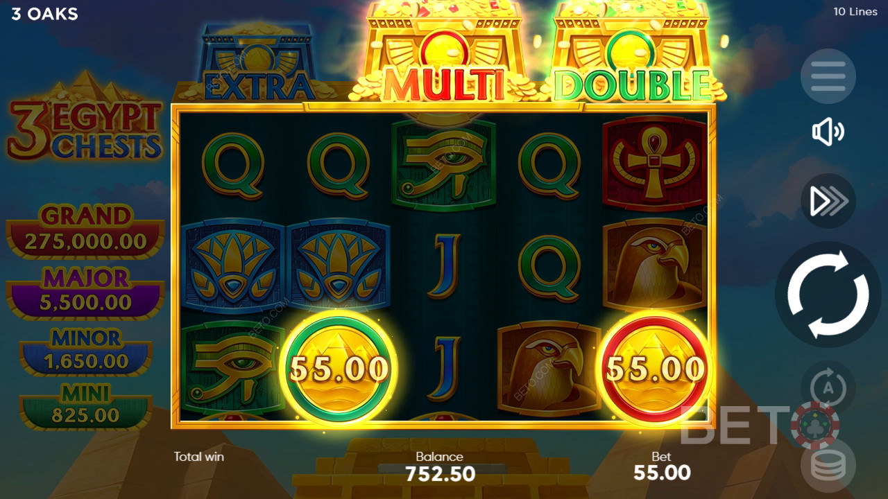 3 Egypt Chests Ανασκόπηση από BETO Slots