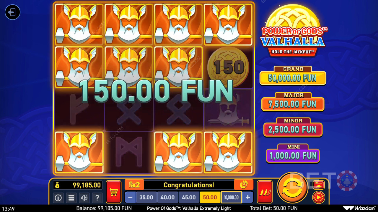 Power of Gods: Valhalla Extremely Light κριτική από BETO Slots