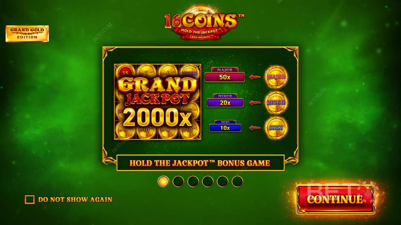 Κερδίστε 2.000x το στοίχημά σας στο φρουτάκι 16 Coins Grand Gold Edition Online!