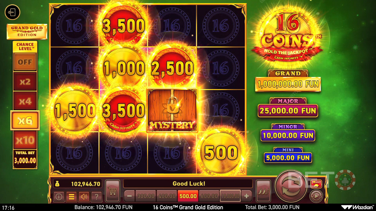 16 Coins Grand Gold Edition Δωρεάν Παιχνίδι