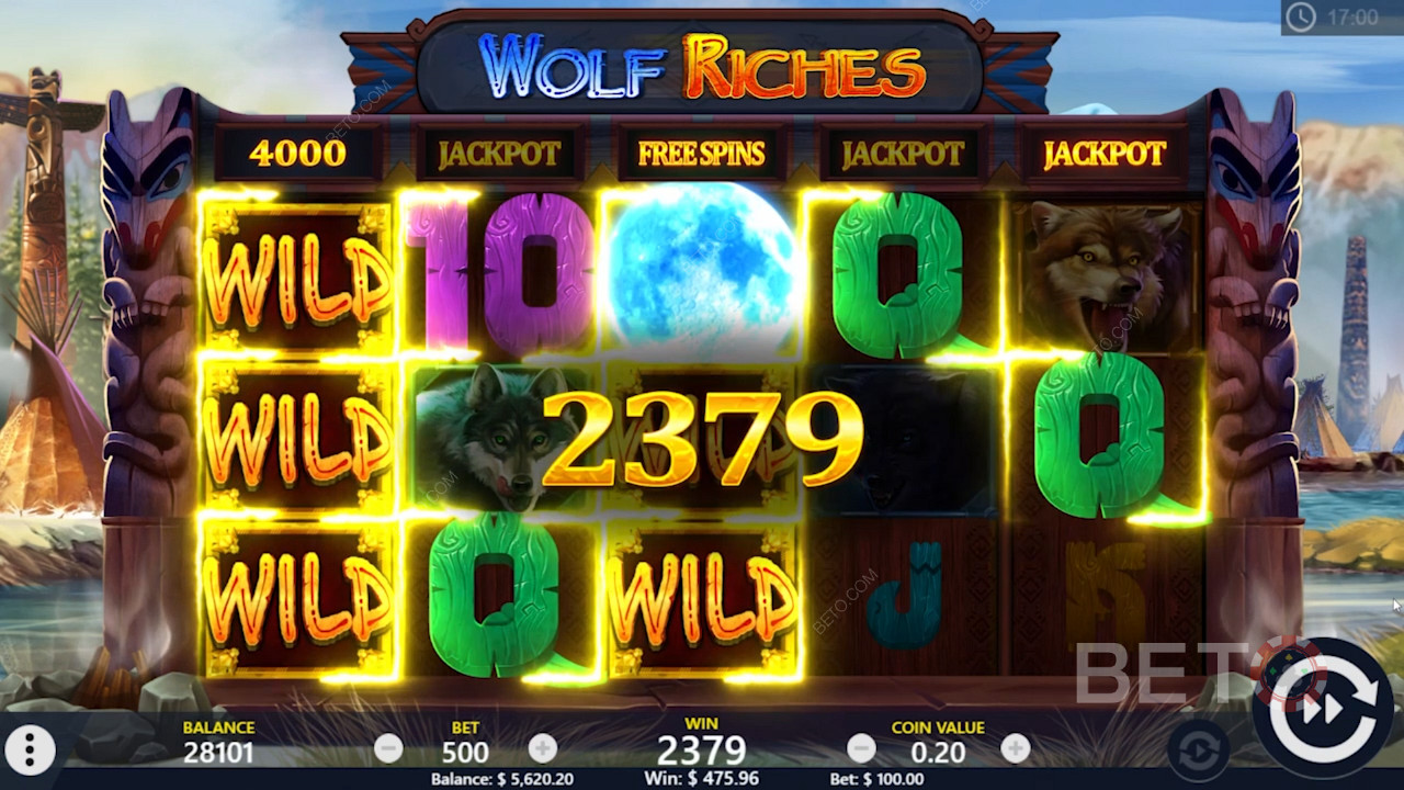 Δωρεάν περιστροφές και Wild κερδίζουν στον διαδικτυακό κουλοχέρη Wolf Riches