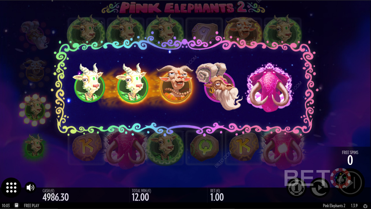 Cool μπόνους αναβάθμισης συμβόλων στο Pink Elephants 2