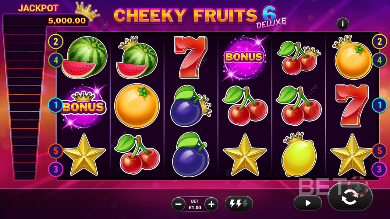 Cheeky Fruits 6 Deluxe Ανασκόπηση από BETO Slots