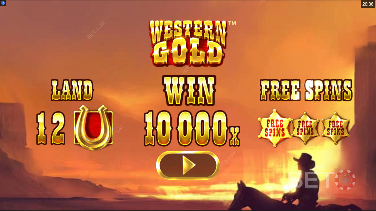 Οθόνη εισαγωγής Western Gold