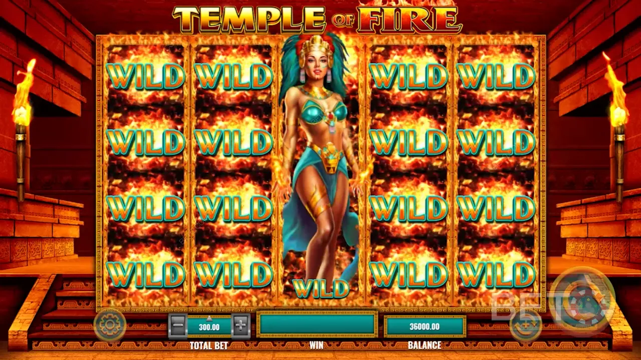Gameplay βίντεο κουλοχέρη Temple of Fire