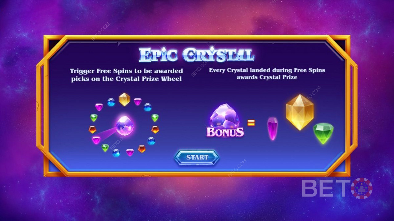 Intro Screen of Epic Crystal - Μπόνους & Δωρεάν Περιστροφές
