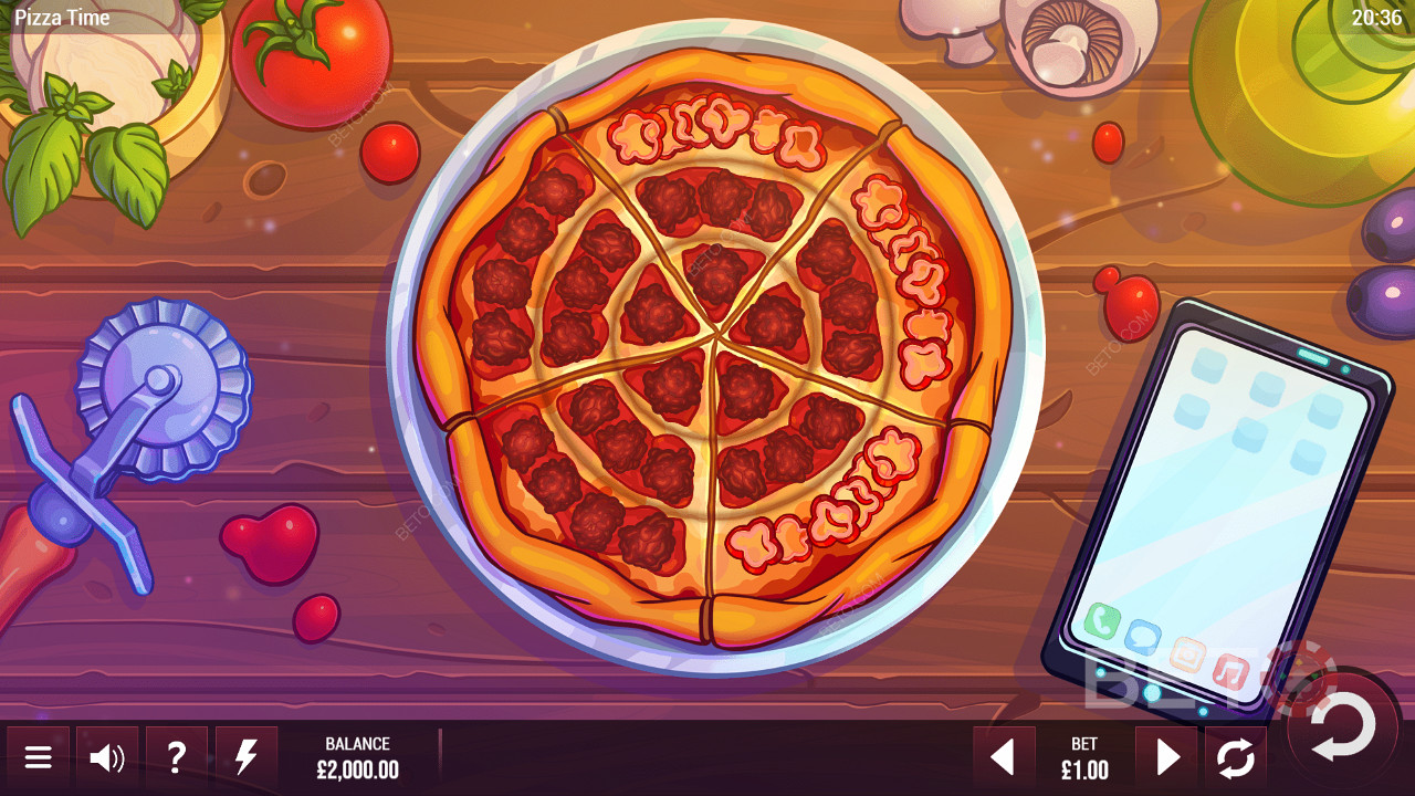 Κυκλικό πλέγμα gaming της Pizza Time