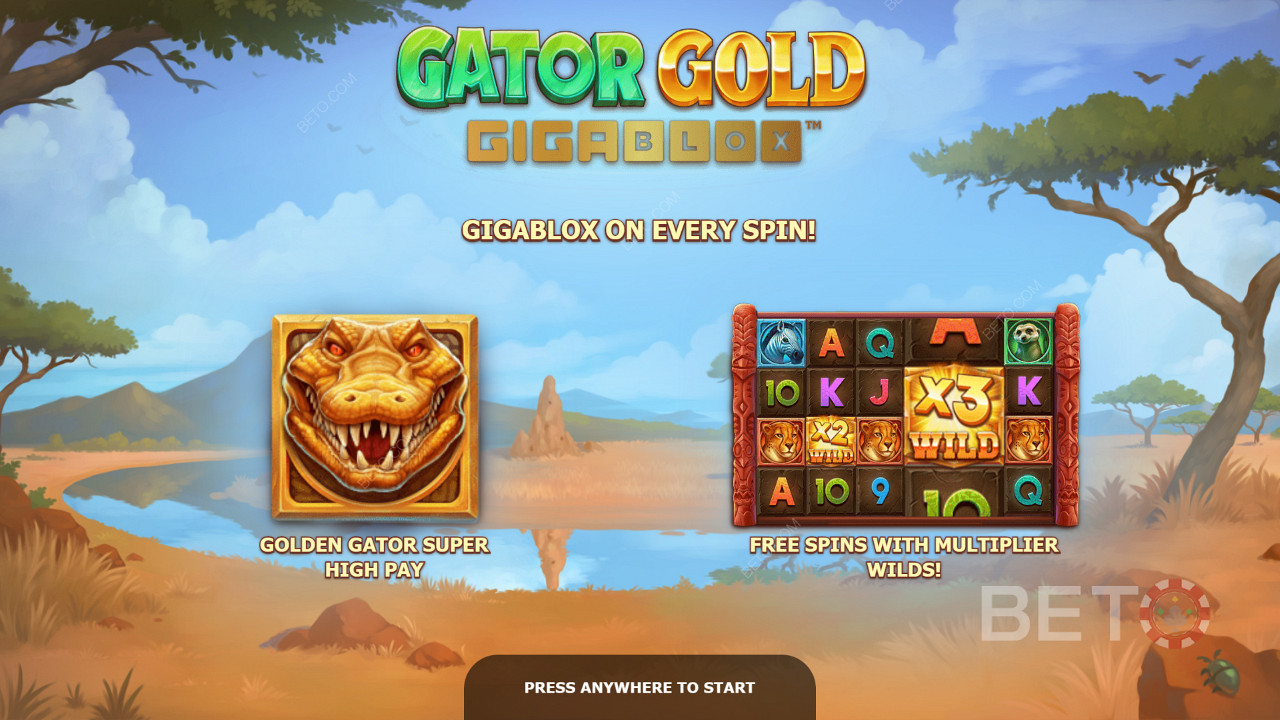 Η οθόνη εισαγωγής του Gator Gold Gigablox