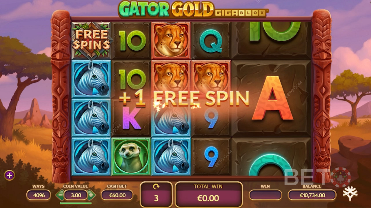 Κερδίστε δωρεάν περιστροφές στο Gator Gold Gigablox