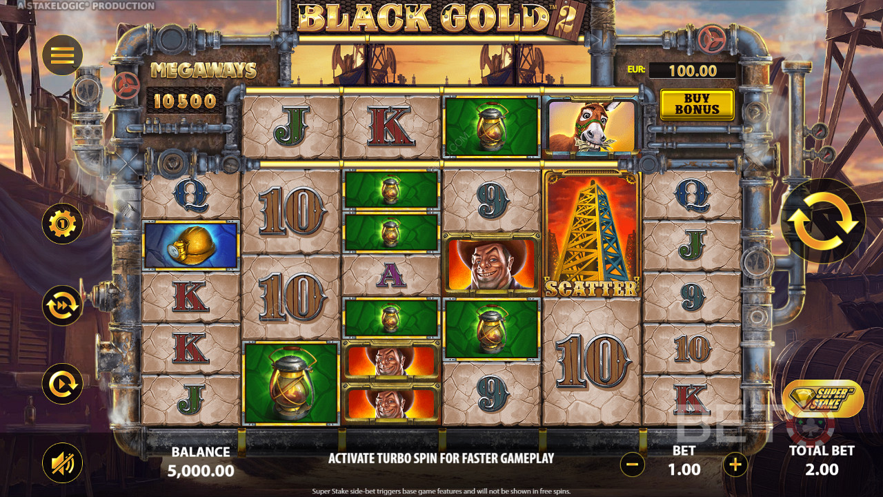 Black Gold 2 Megaways από την Stakelogic - παίξτε με έως και 117.649 γραμμές πληρωμής
