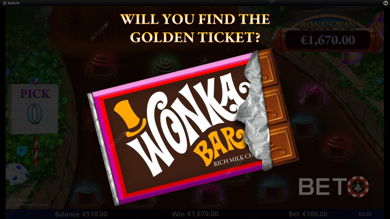 Ετυμηγορία για το Willy Wonka Everlasting Gobstopper Slot Online