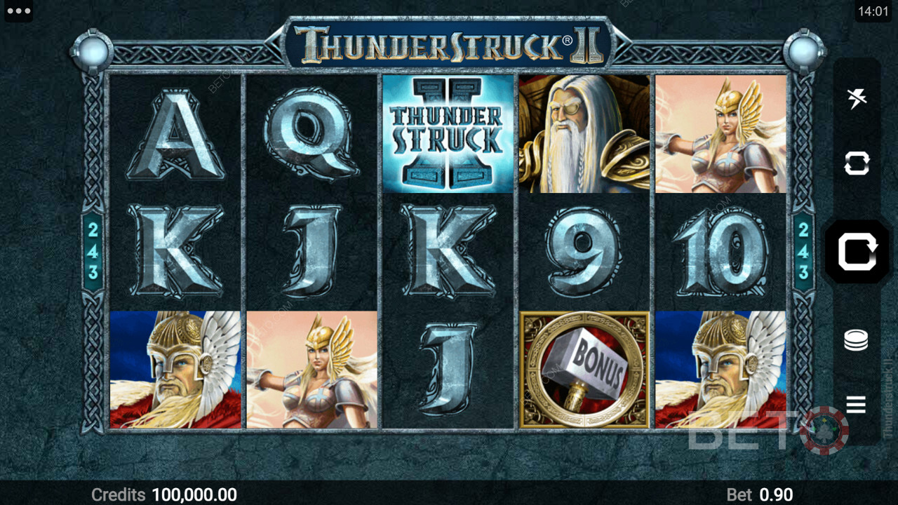 Διαφορετικά σύμβολα που βασίζονται σε θέματα στο Thunderstruck II