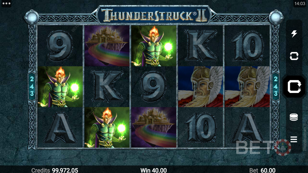 Σύμβολα εικόνων με υψηλή πληρωμή στο Thunderstruck II
