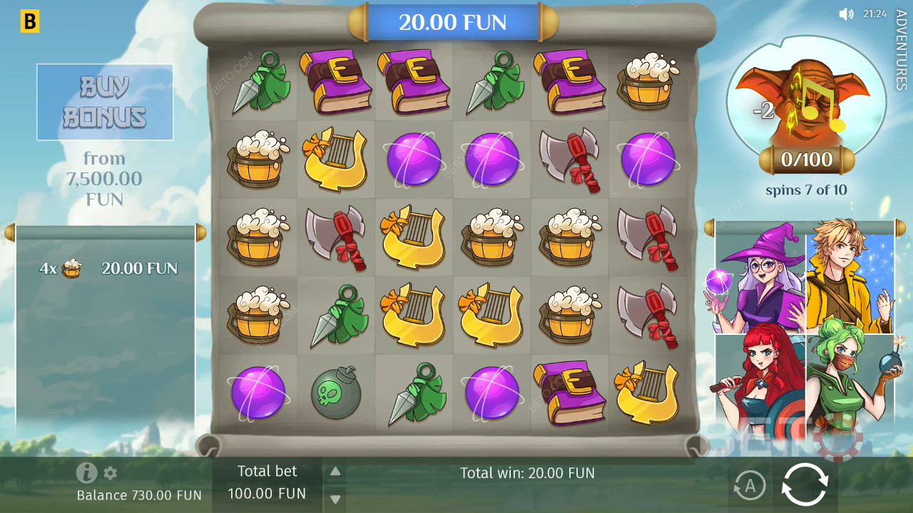 Περιπέτειες Ανασκόπηση από BETO Slots