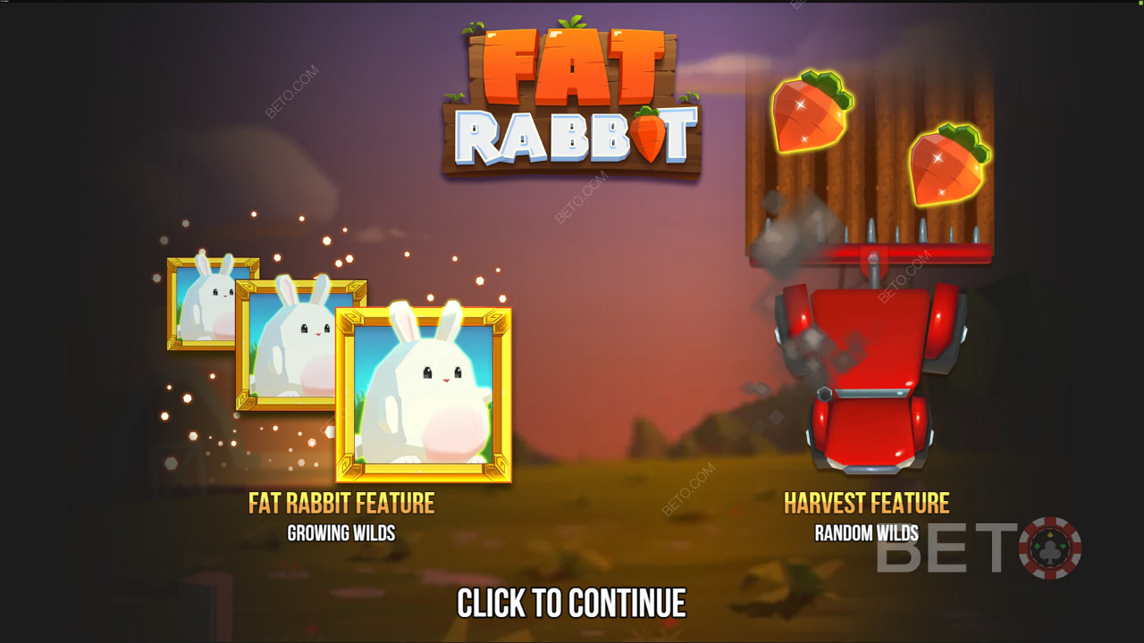 Η σελίδα εισαγωγής του Fat Rabbit