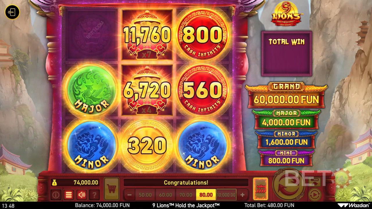 9 Lions Hold the Jackpot Δωρεάν Παιχνίδι