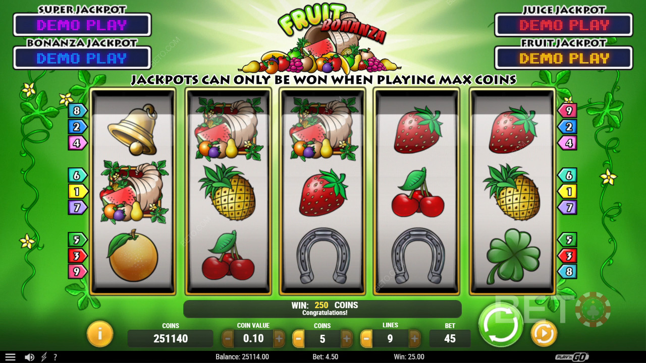 Fruit Bonanza Ανασκόπηση από BETO Slots