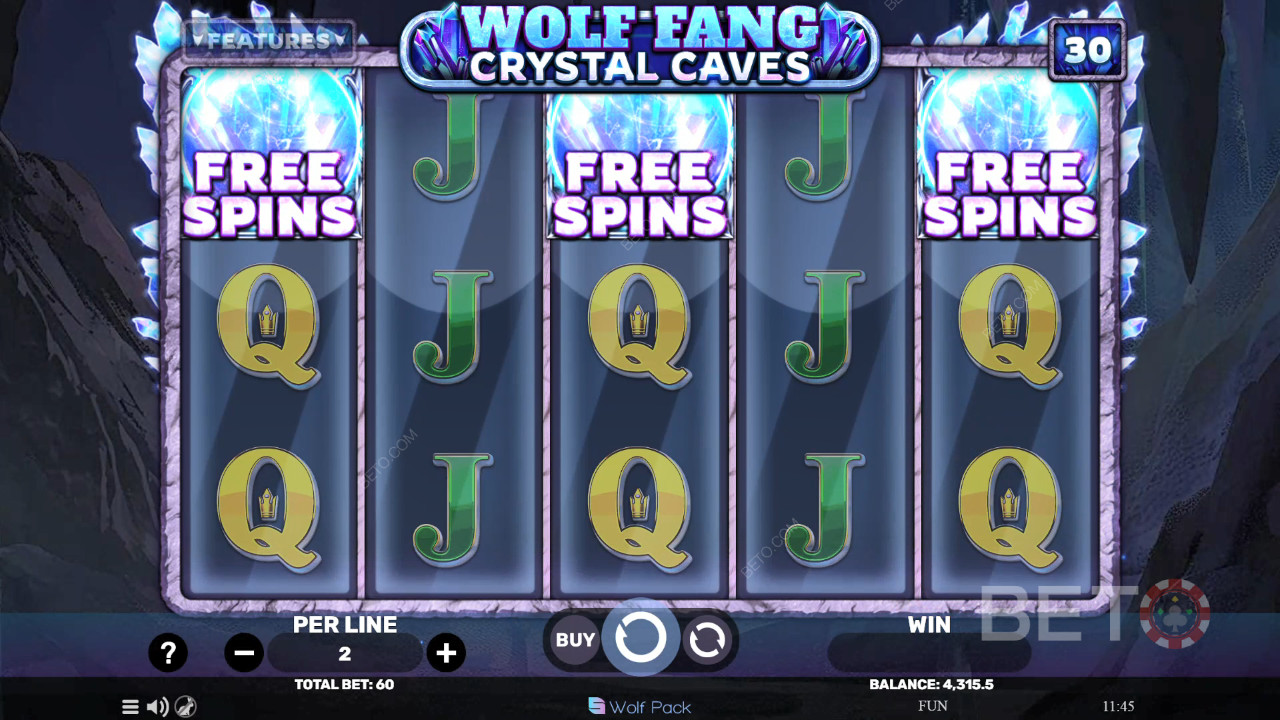 Wolf Fang - Crystal Caves Ανασκόπηση από BETO Slots