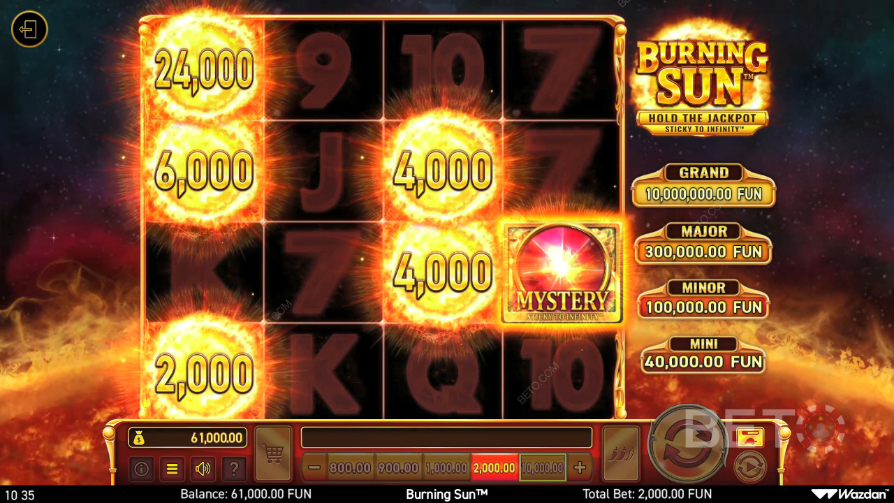 Burning Sun Ανασκόπηση από BETO Slots