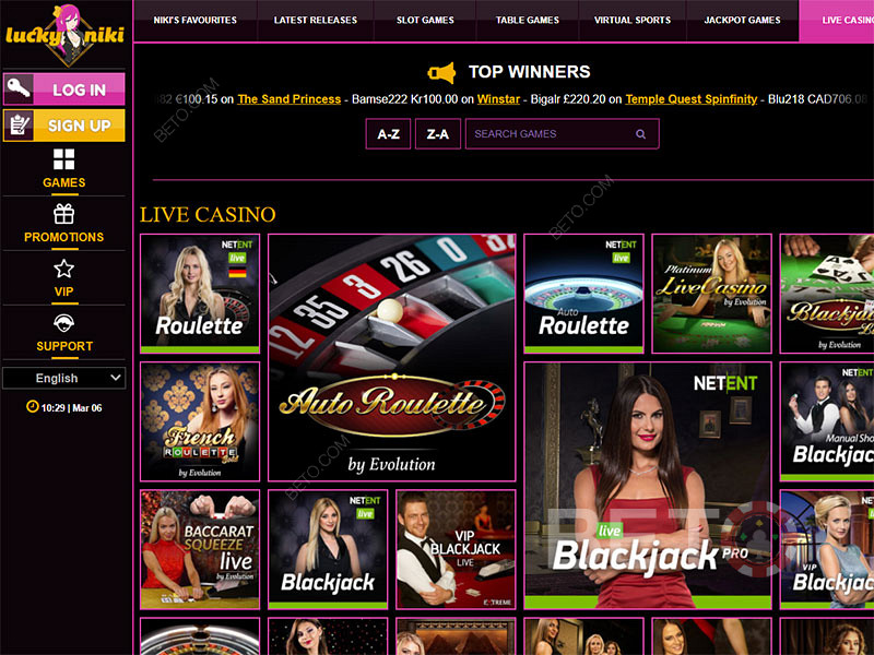 Το καζίνο Lucky Niki είναι ένα από τα πιο μοναδικά διαδικτυακά καζίνο. Λάβετε το μπόνους πρώτης κατάθεσης.