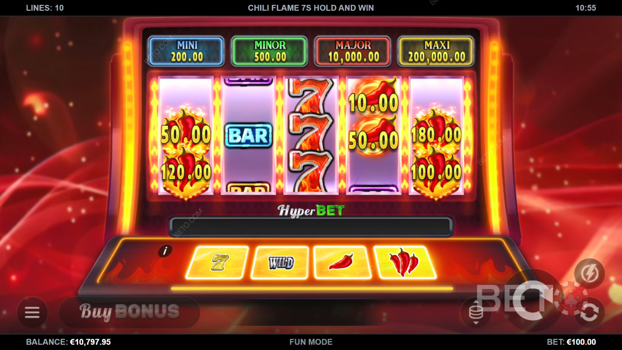 Chili Flame 7s Hold and Win Ανασκόπηση από BETO Slots
