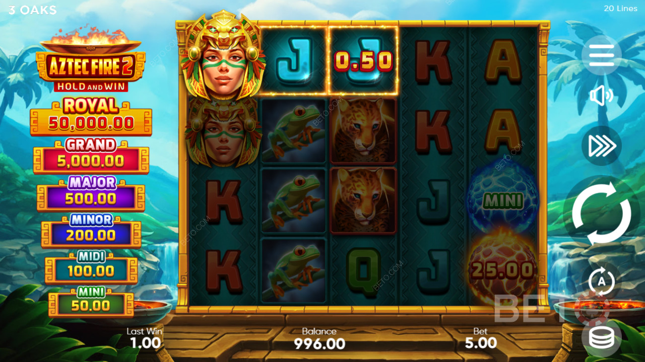 Πώς να παίξετε το Aztec Fire 2 του 3 Oaks Gaming