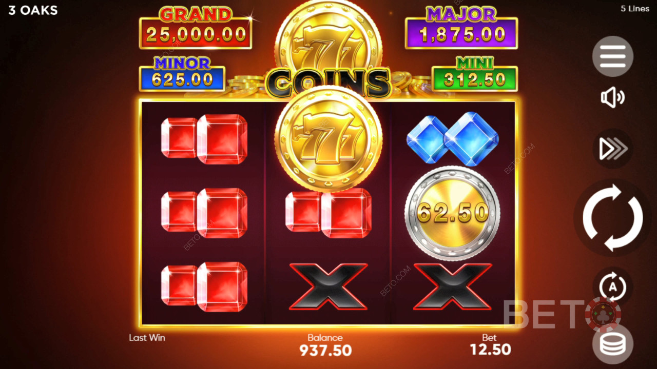 Κερδίστε 6.000 φορές το ποντάρισμά σας στο 777 Coins Video Slot!